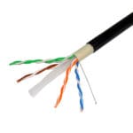 Cat6 UTP Outdoor Ethernet Network Cable Direct Burial 550MHZ 23AWG 1000FT Black
